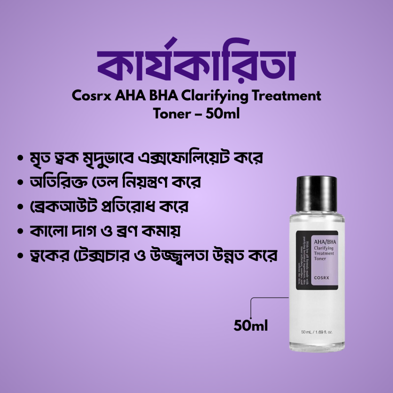 Cosrx AHA BHA Clarifying Treatment Toner – 50ml